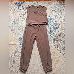 Danskin Brown Sleeveless Lounge Set
